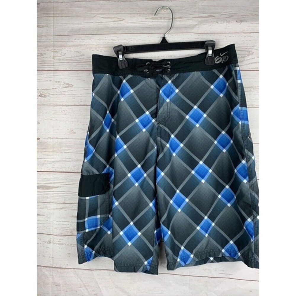 Nike 6.0 boardshorts Mens size 29 Diamond print Swim Beach Blue Beach - Picture 7 of 8